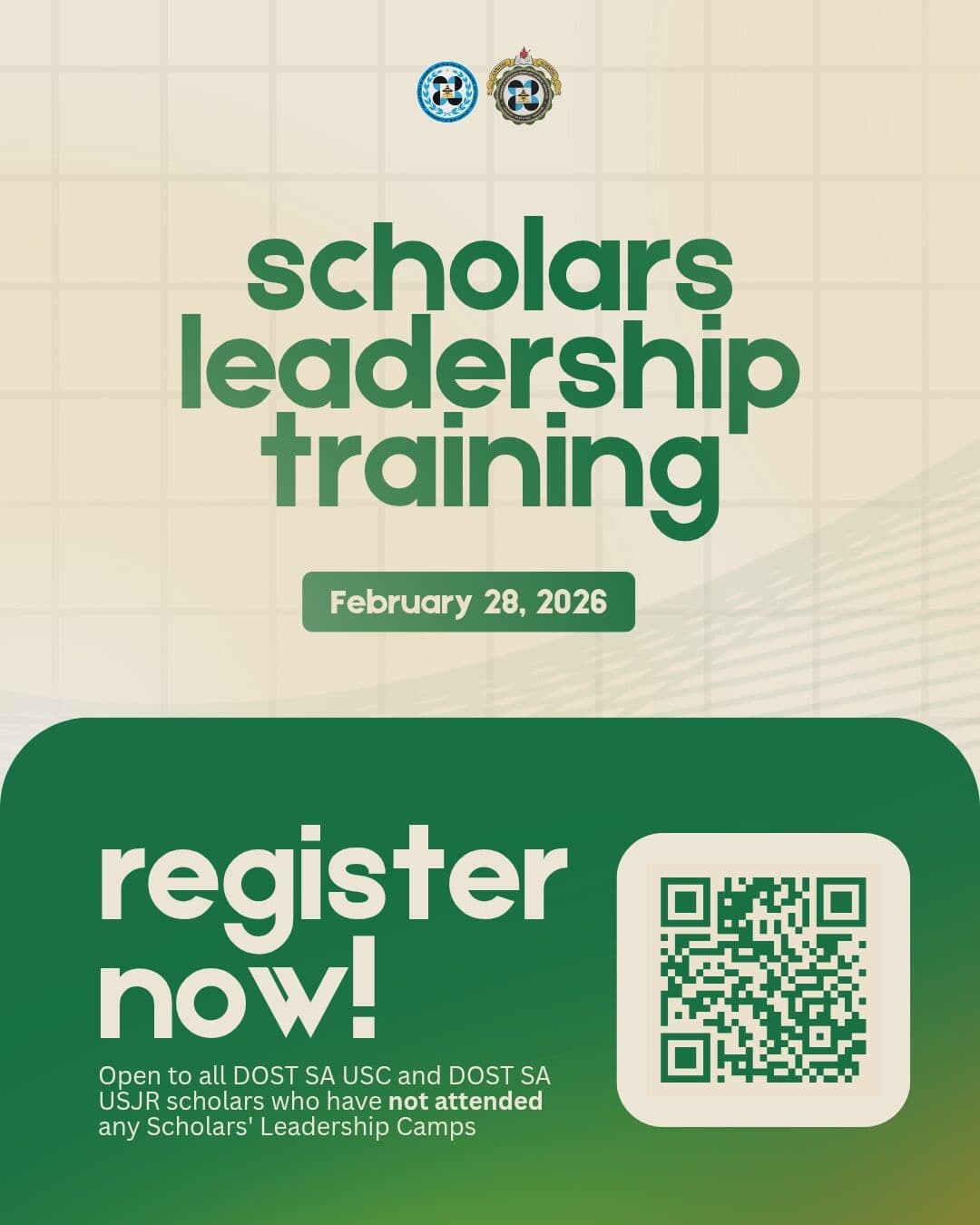 Scholars Leadership Training 2026 (SLT) - DOST SA USC x DOST SA USJ-R